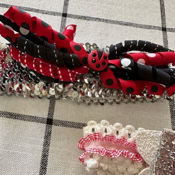 University of Georgia Black, white & red toddler hair bows/ headbands - Picture 5 of 8